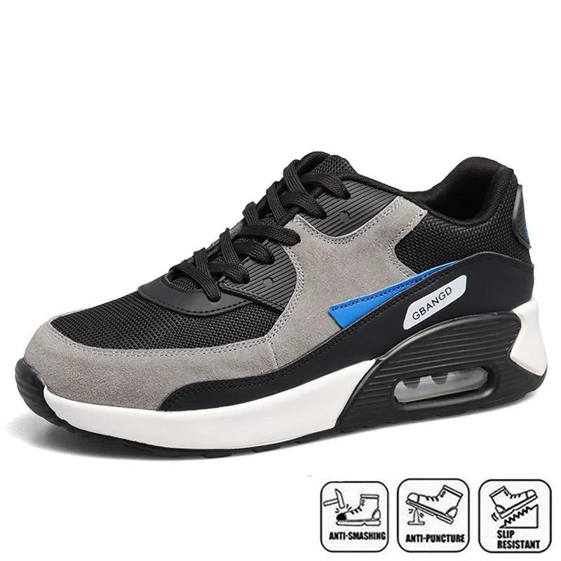 

Mens Work Safety Shoes Steel Toe Work Sneakers Anti-smashing and Anti-piercing Work Boots Industrial Construction Boots
