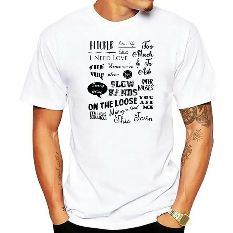 Футболка Niall Horan с изображением мерцающих песен, Niall Horan, мужские футболки с графическим принтом, летняя хлопковая Повседневная футболка с коротким рукавом