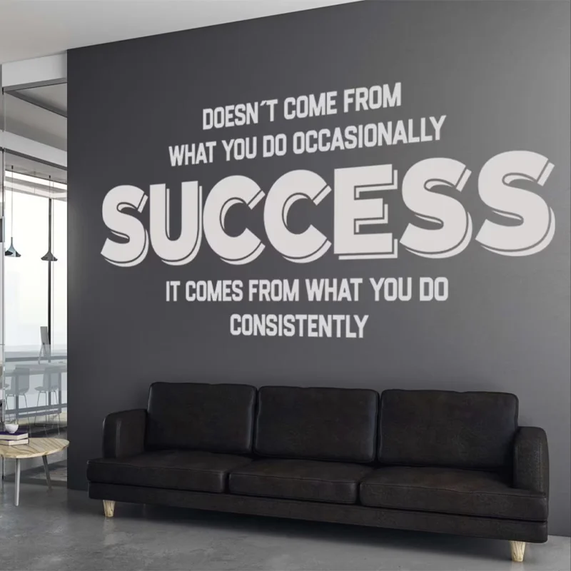 

Success Quotes Office Wall Decals Vinyl Interior Decoration Room Company Classroom Team Work Inspirational Sticker Murals Q003