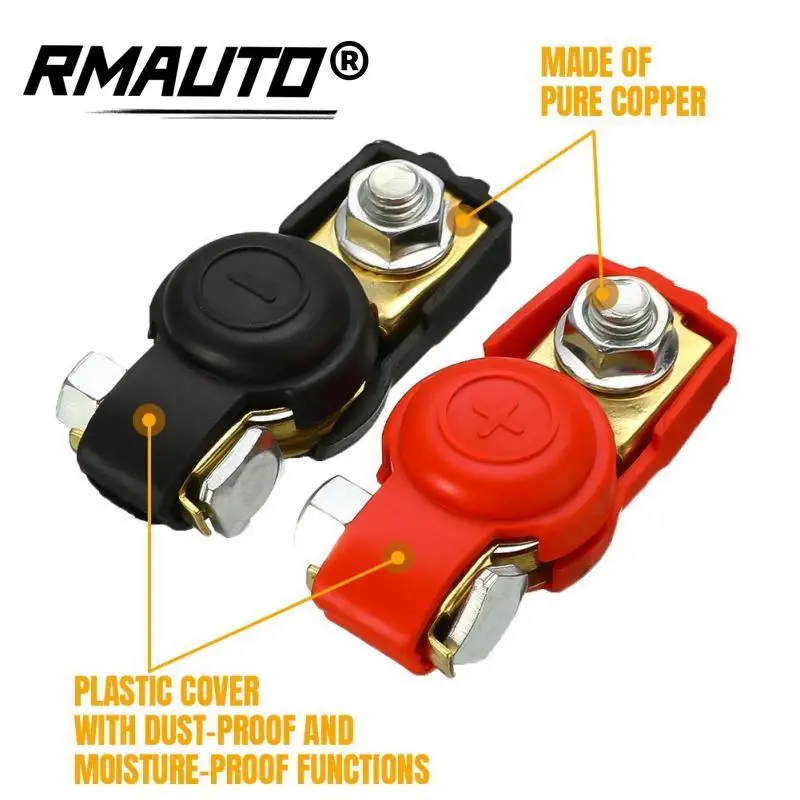 

1 Pair 12V Car Quick Release Clamp Connector Cable Battery Terminal Corrosion Resistant Durable Fit Car Battery Caravan Boat