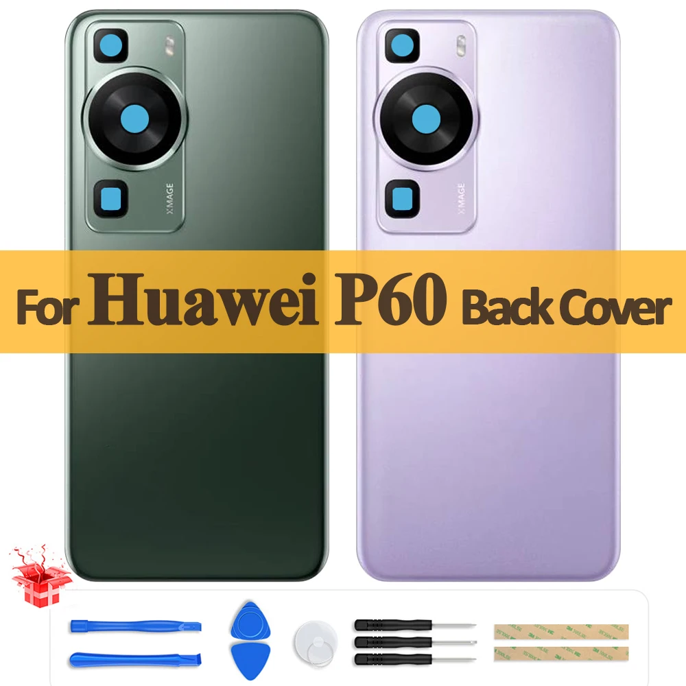Задняя крышка AAA + для Huawei P60 стеклянная батареи задняя корпуса с объективом