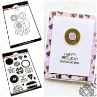 pie day metal cutting dies clear stamps scrapbook diary secoration embossing stencil template diy greeting card handmade 2022