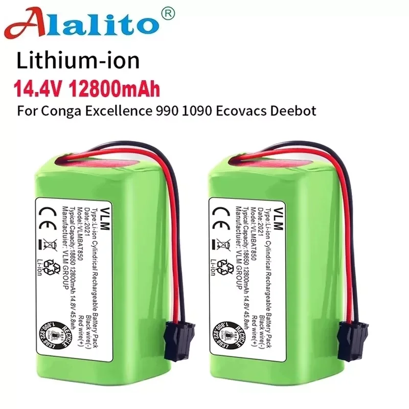 

18650 14.4V 2600mAh Replacement Battery for Deebot N79S, N79, DN622, Robovac 11, 11S, 11S Max, Conga Excellent 990, IKOHS S15