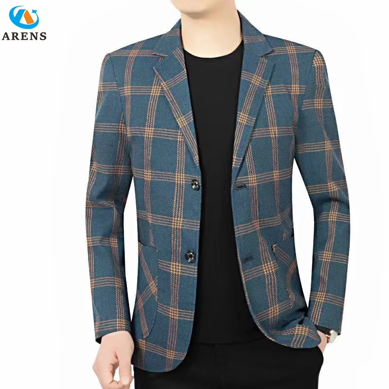 

ARENS High quality, new men's leisure suit jacket single button fashion stretch large size business leisure suit. men's blazers