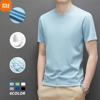 xiaomi youpin ice silk t shirt mens ice cool breathable moisture absorbent solid color round neck short sleeve 2022 summer