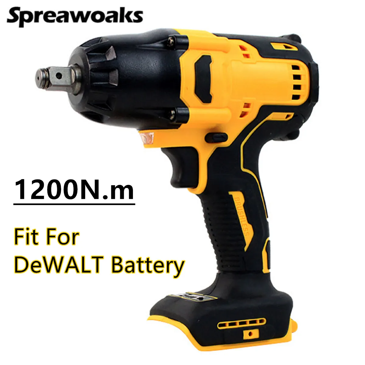 Ударный гайковерт Spreawoaks 480/500/1200 Нм для аккумуляторов Dewalt 18/20 В