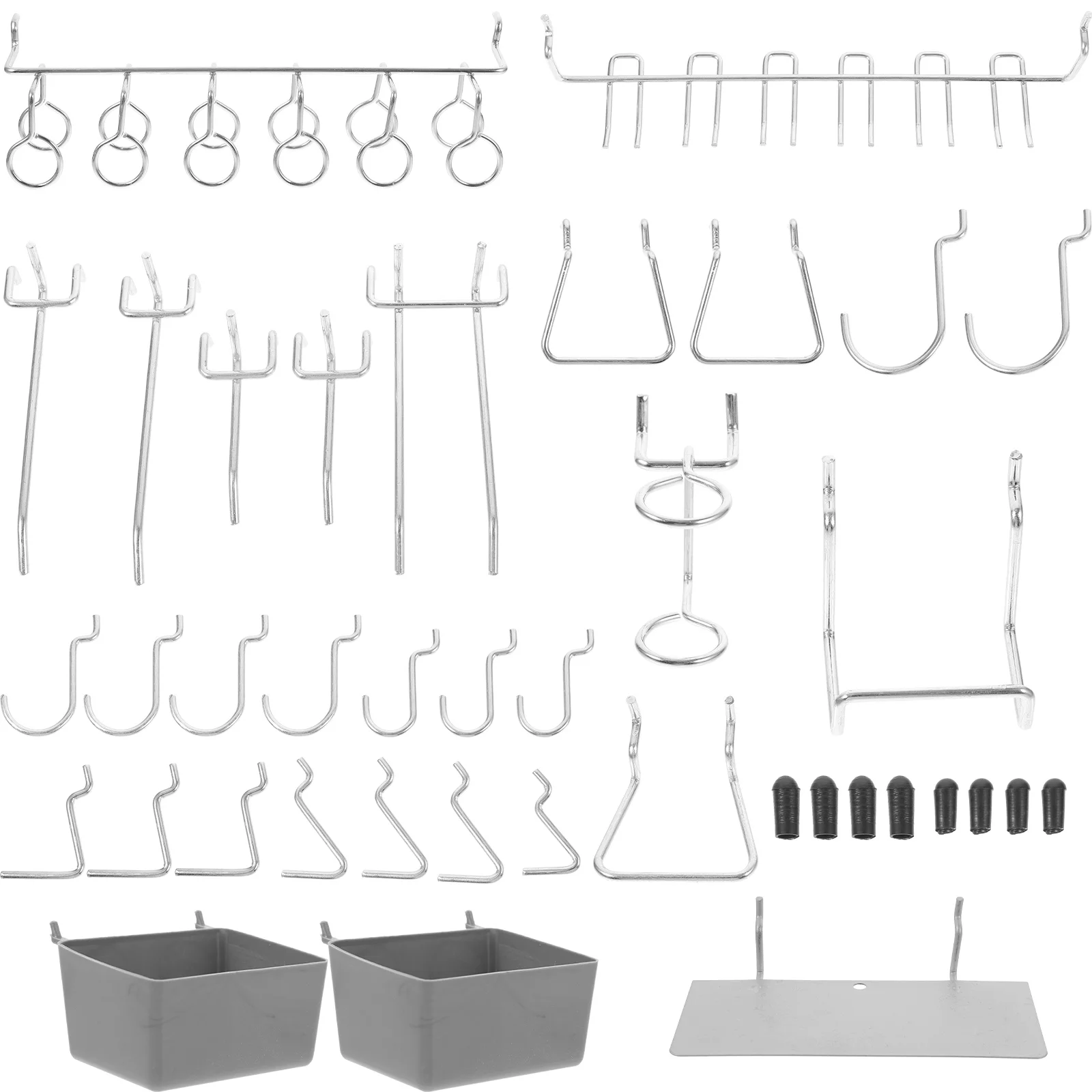 

140 Pcs Nail Board Hook Peg Hooks Hanging Tools Accessories Pegboard Utility Shop Stainless Steel Screw Organizers Storage Bins
