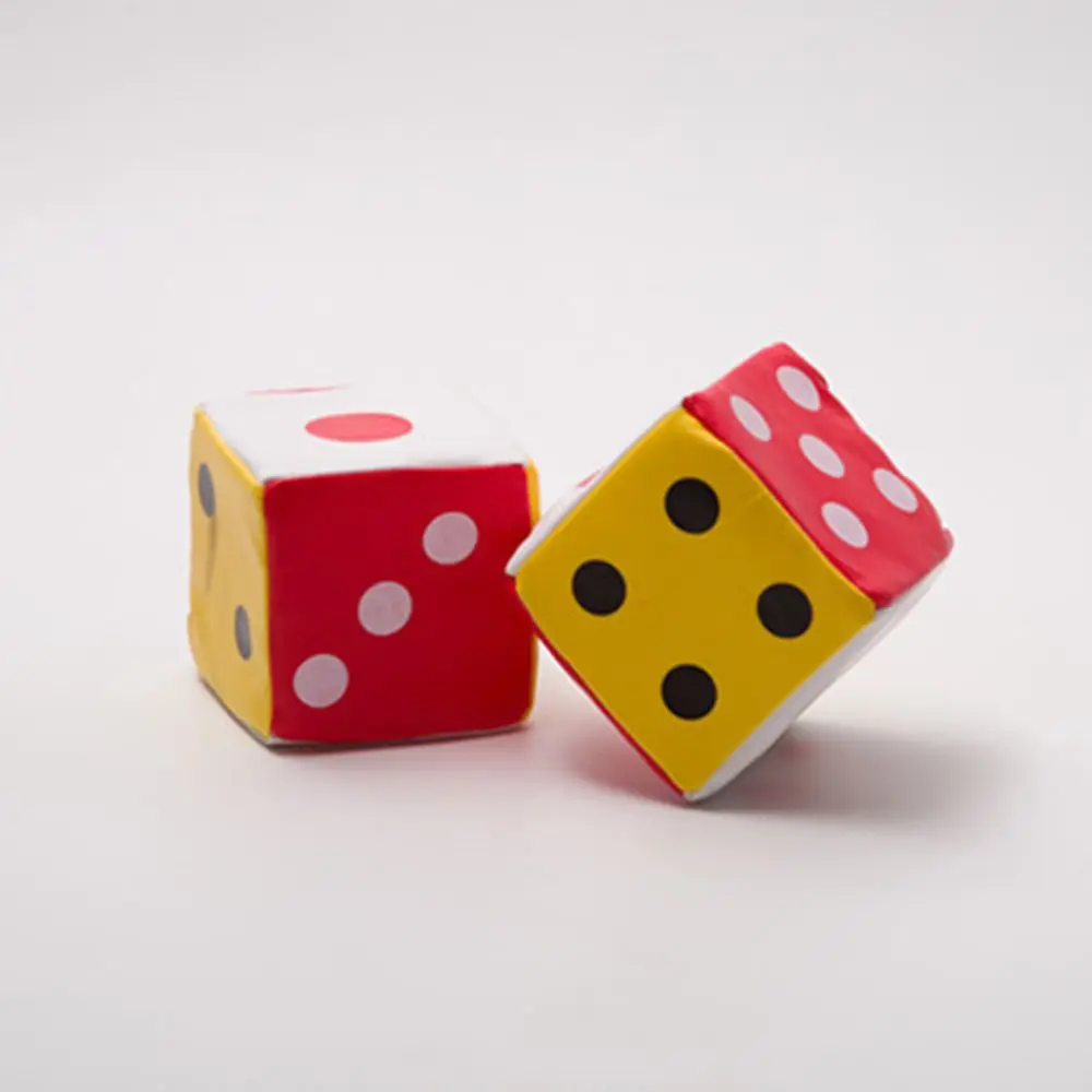 

3Pcs Gift 10cm Creative Table Games Accessory PU Sponge Dice Enlightenment Toy Early Education Dices