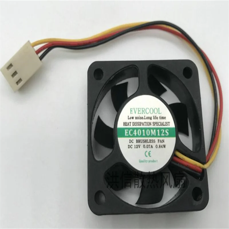 EVERCOOL 4010 EC4010M12S 12 В постоянного тока 0,07 а 4 см 40*10 мм 3-проводной бесшумный вентилятор EVERCOOL 4010 EC4010M12S 12 В постоянного тока 0,07 а 4 см 40*10 мм 3-проводной бесшумный вентилятор