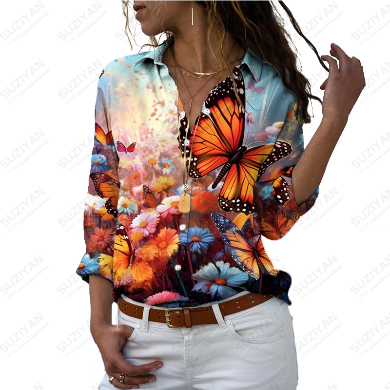 

Новинка, женская рубашка с длинным рукавом на весну и осень, рубашка с 3d принтом пчелы и меда, простая и удобная рубашка, Женский Топ