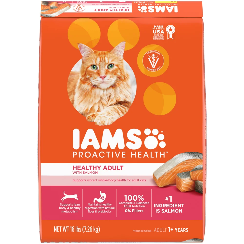 

OIMG PROACTIVE HEALTH Healthy Adult Dry Cat Food with Salmon, 16 Lb. Bag