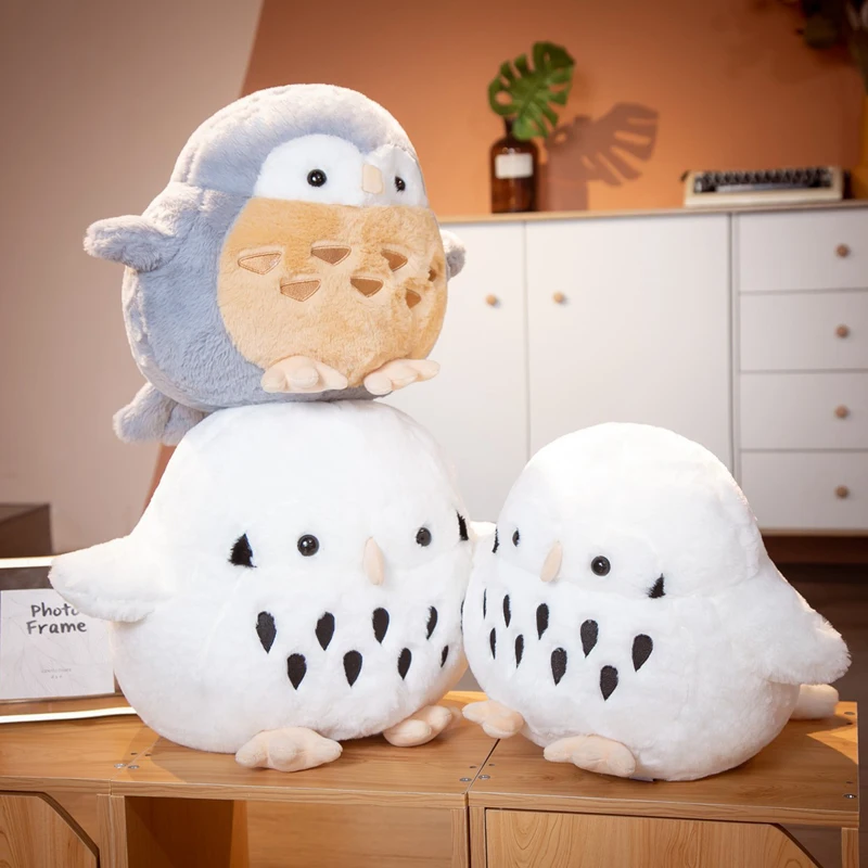 Buy Simulazione originale gufo di peluche cuscini per dormire morbidi animali di peluche cuscino per aquila divano Decor Cartoon uccello giocattoli per bambini regalo