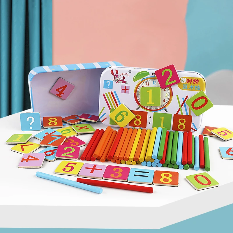 

Children's Counting Sticks Counting Sticks Wooden Learning Sticks Kindergarten Mathematics Addition SubtractionTeaching Aid Toys