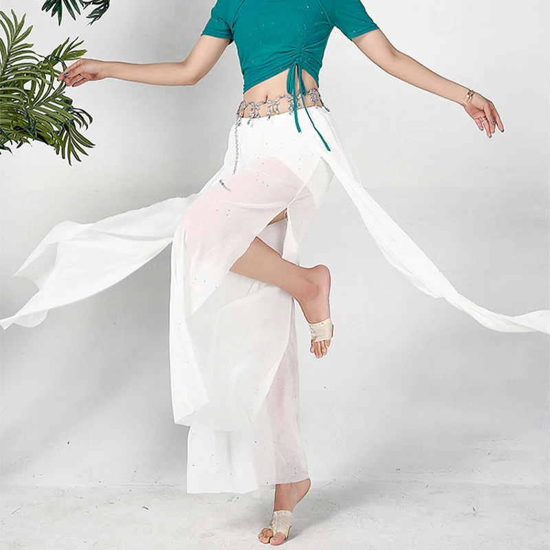 Костюм для танца живота сексуальные сетчатые брюки тренировочная одежда