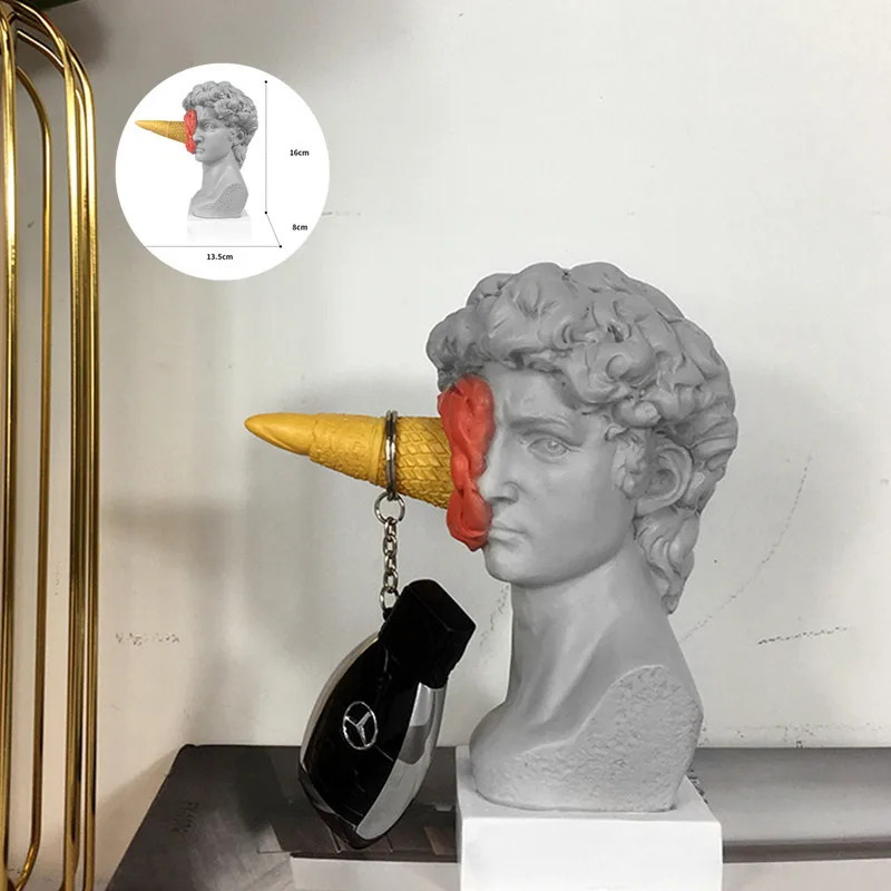 

Современная фигурка простоты, скандинавский декор, аксессуары для дома, статуя мороженого, Давида, скульптура Дэвида, декор для комнаты с ключами, искусство