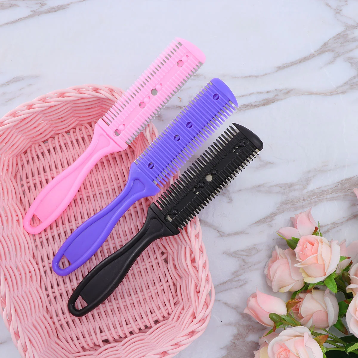 

Hair Comb Scissors Shaper Cutting Trimmer Ends Styling Trimming Side Haircut Double Shears Thinning Thinner Thick
