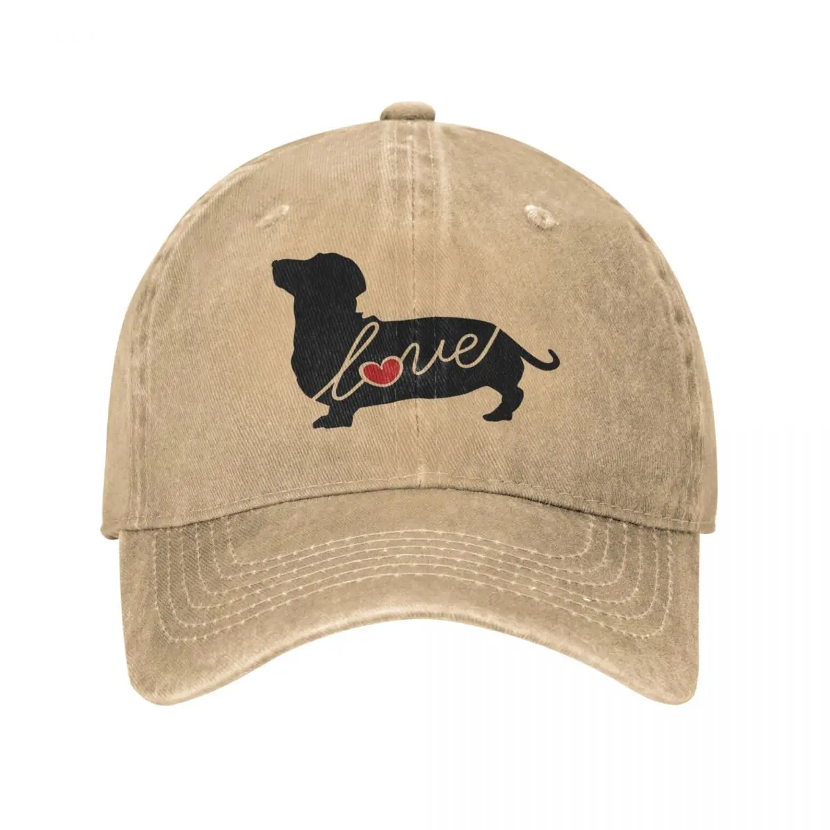 

Dachshund Weiner Dog Love Baseball Cap Men Women Distressed Washed Snapback Cap Animal Activities Unstructured Soft Caps Hat