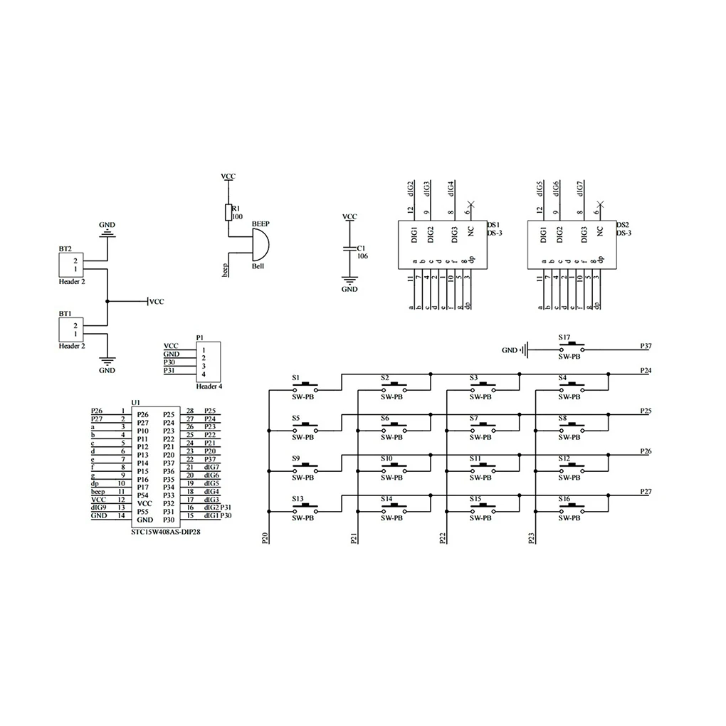 Набор электронных компонентов сделай сам с цифровым трубчатым дисплеем и