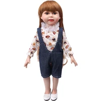 doll clothes western style suspenders trouser suit 18 inch american og girl doll 43 cm reborn baby boy doll diy toy gift c687