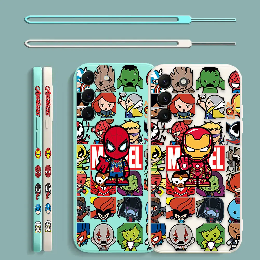

Marvel Cartoon Heros Spider-Man Iron Man Case For Samsung Galaxy S23 S22 S21 S20 FE Ultra S11 S11E S10 S10E S9 Plus Lite Cover
