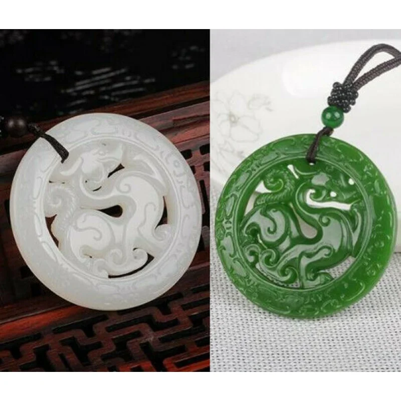 Статуя Дракона нелле подвеска ювелирные изделия амулет натуральный зеленый