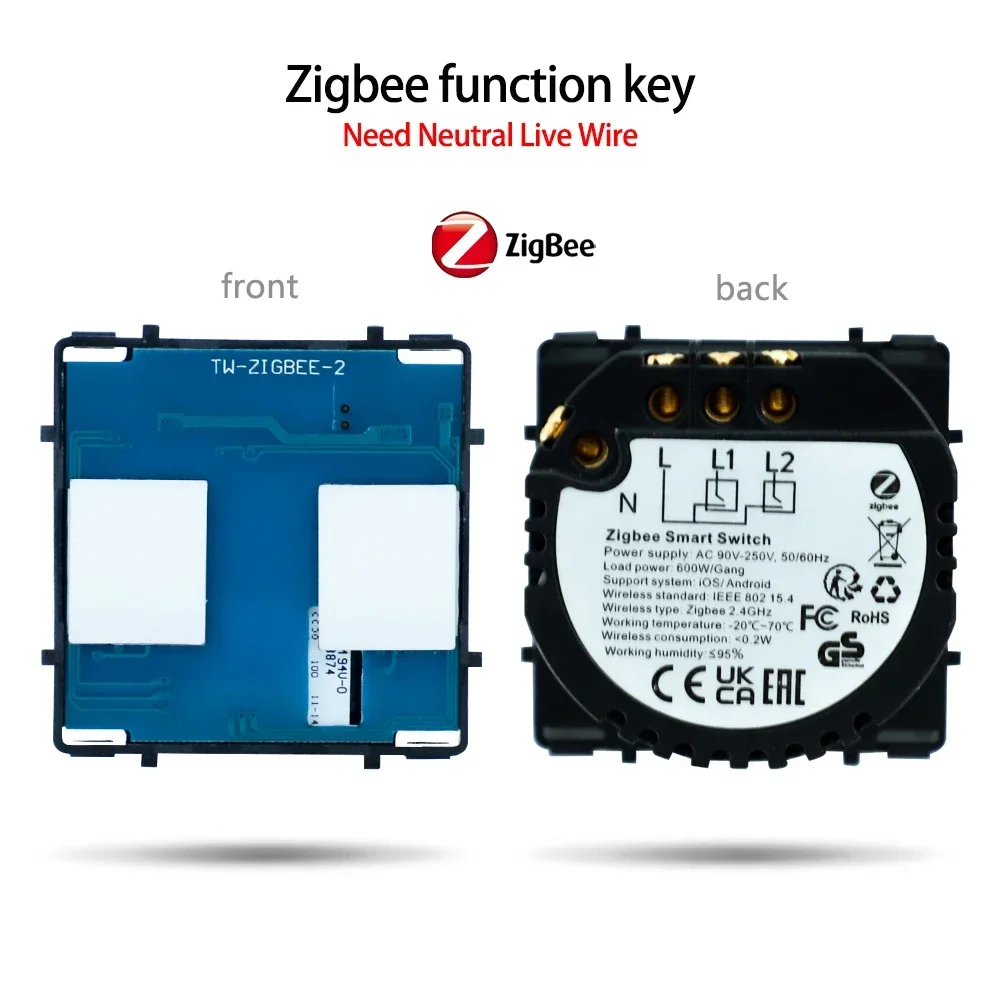 

Bingoelec Туя ZigBee механический выключатель 1/2/3/4 клавиши