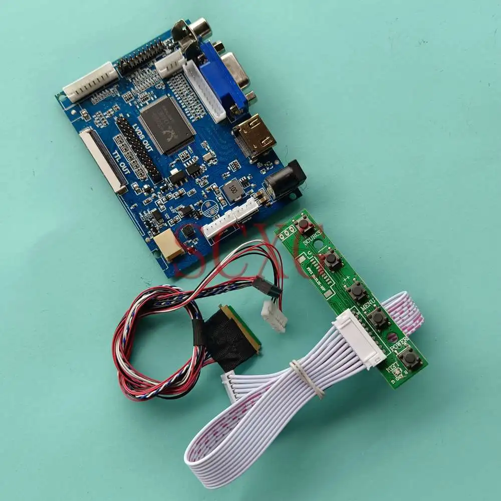 

Матричная плата контроллера ЖК-дисплея подходит для Φ VGA + AV + HDMI-совместим с комплектом нетбуков 1024*600 DIY 40 Pin LVDS 10,1"