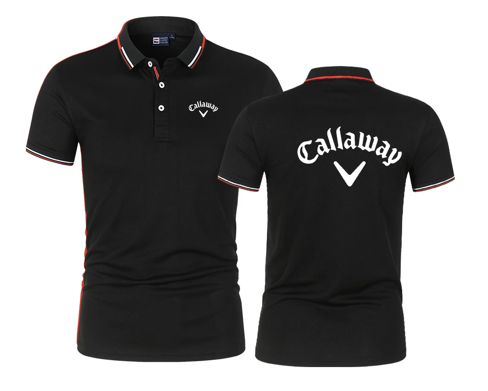 

New Callaway Summer Men's golf shirt casual stand-up collar Quick dry Short sleeve Fashion Fitness sweatshirt T-shirt Asian Size