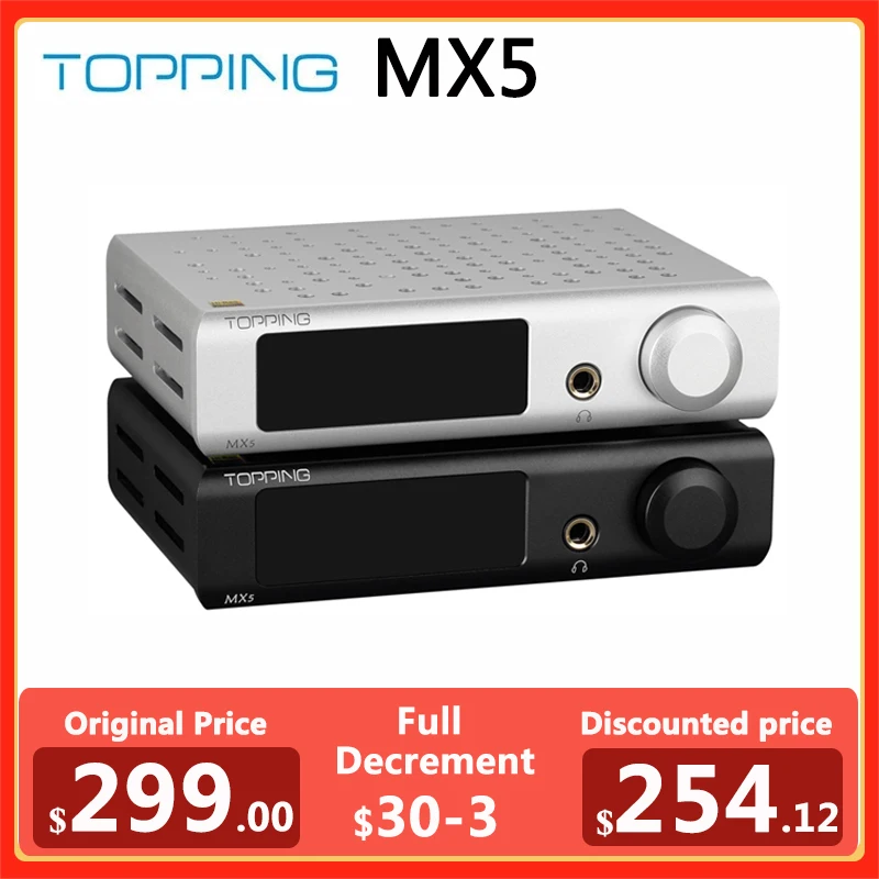 

Усилитель мощности TOPPING MX5 70 Вт * 2 1600 мВт * 2 NFCA HPA 384 кГц/DSD256 с высоким разрешением и пультом дистанционного управления
