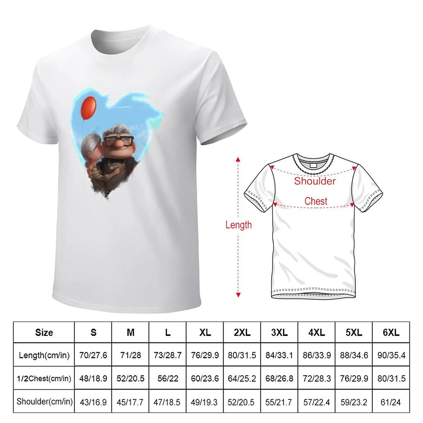 Футболка с персонажами фильма Элли и Карл ап индивидуальный дизайн простая