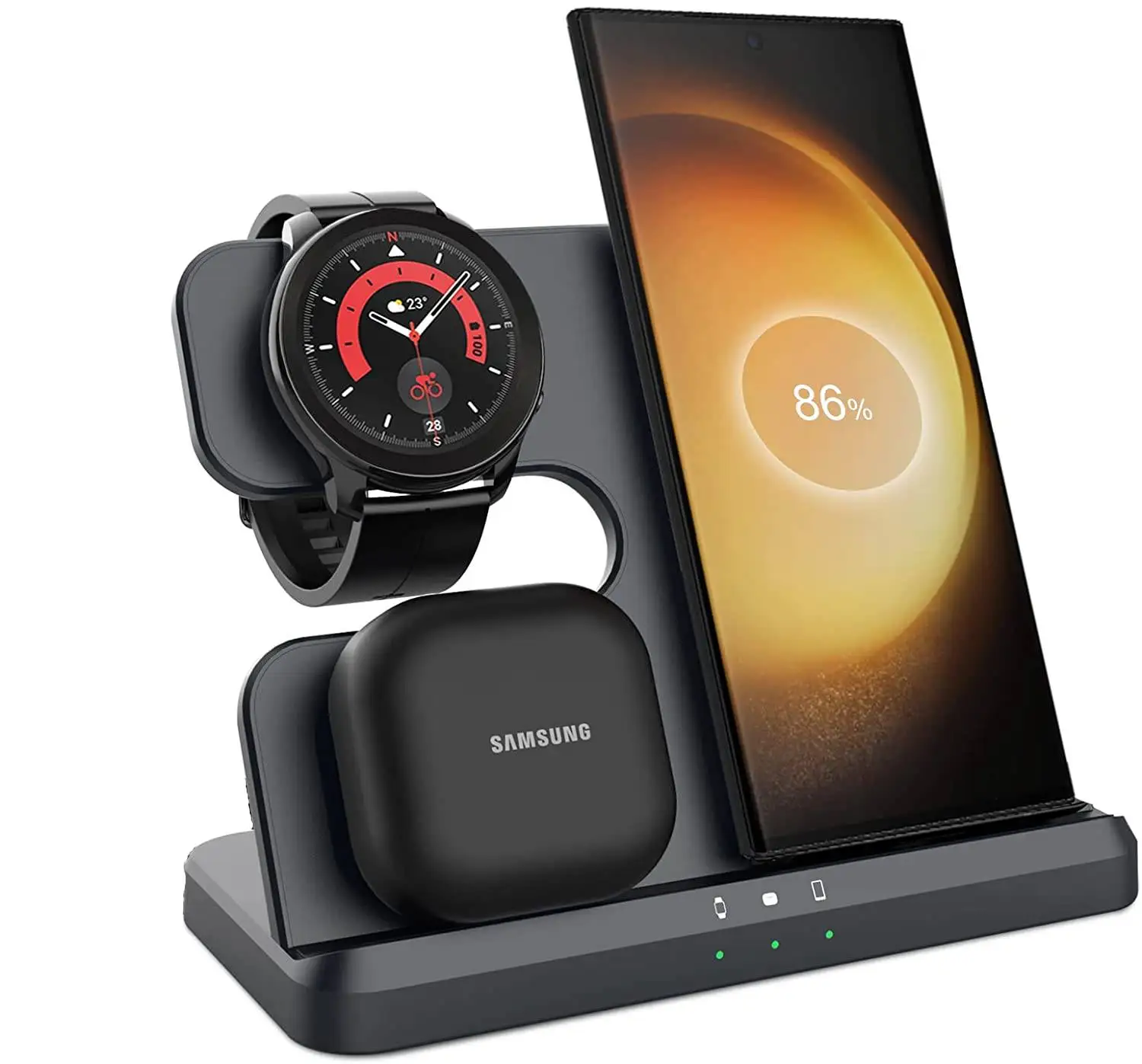 

Wireless Charger for Samsung Galaxy S22 Ultra S21 S23 Plus S20 Note20 Z Flip 4 Fold Watch 5/4/3/Active Buds 2 Pro Live Charging