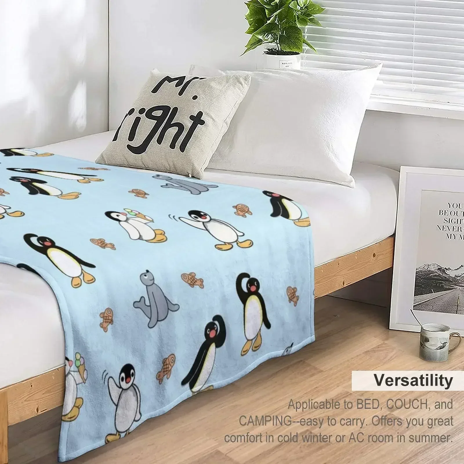 Одеяло Noot pingu и друзья для декоративного дивана декоративное одеяло