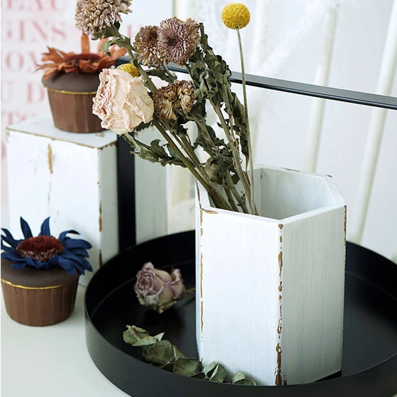 Ретро квадратный деревянный держатель для ручек палочки еды кухонная посуда