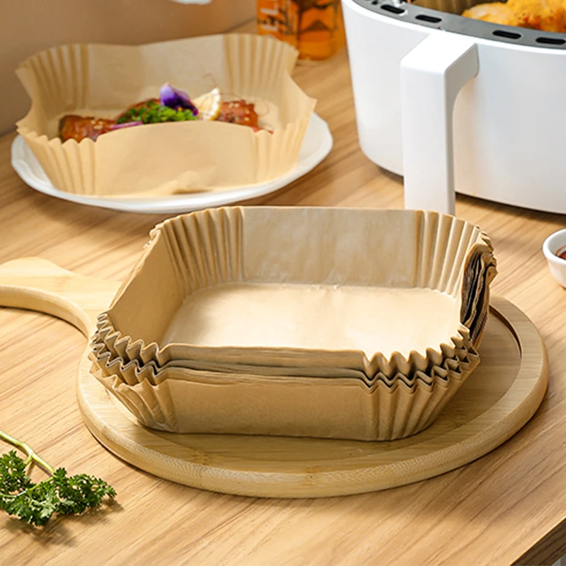 

Квадратная фритюрница, одноразовые антипригарные бумажные вкладыши, маслостойкая, водонепроницаемая, идеально подходит для фритюрницы, вы...