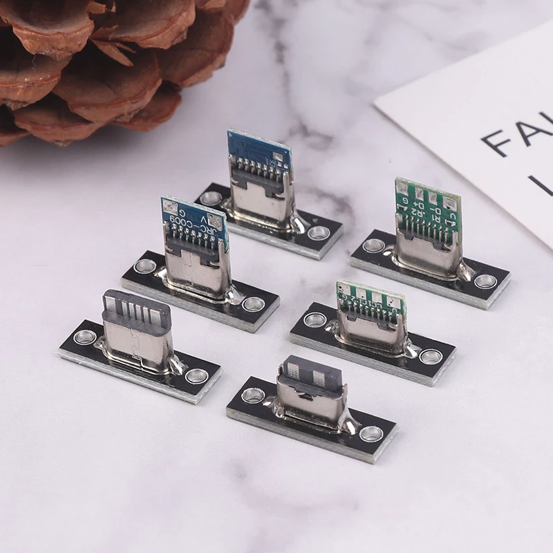 5 шт. Новый USB 3.1 Тип C разъем с винтовой фиксирующей пластиной 2 контакта 4