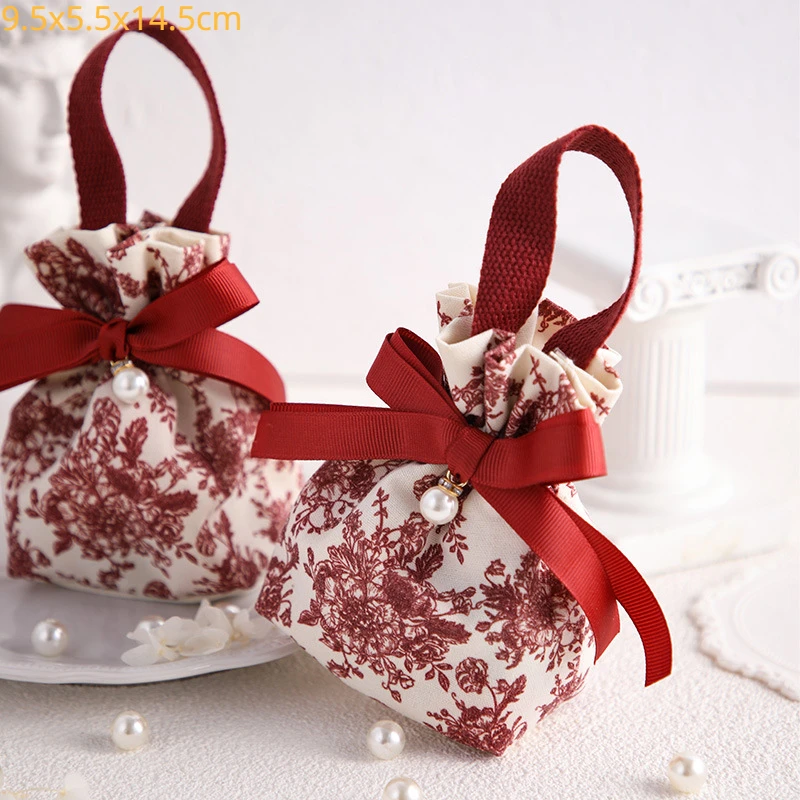 

Vintage Wedding Sugar Bag Holiday Party Gift Gift Return Decoration Bag Multi Color Creative Handdrawn Candy Packaging