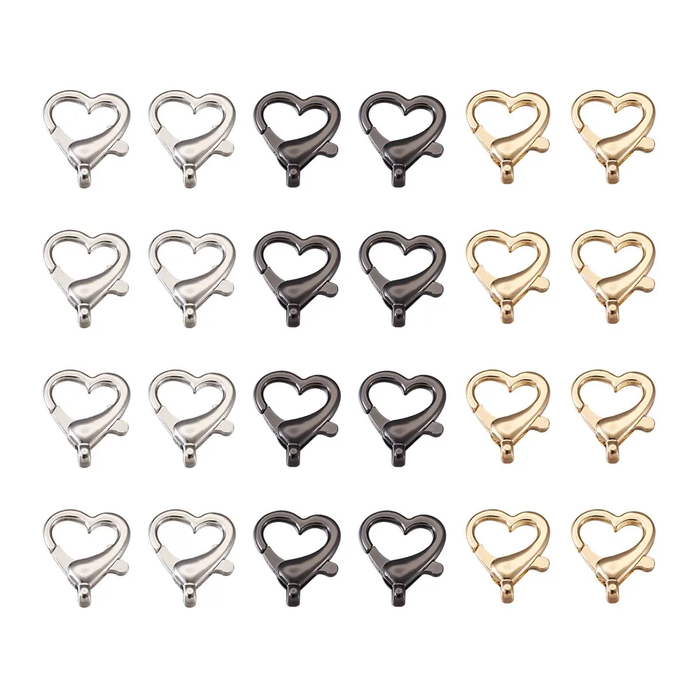 45pcs/box Alloy Lobster Claw Clasps Hooks For Necklace Findings Jewelry Making Accessories KeyChain Decorations 26x21.5x5.5mm