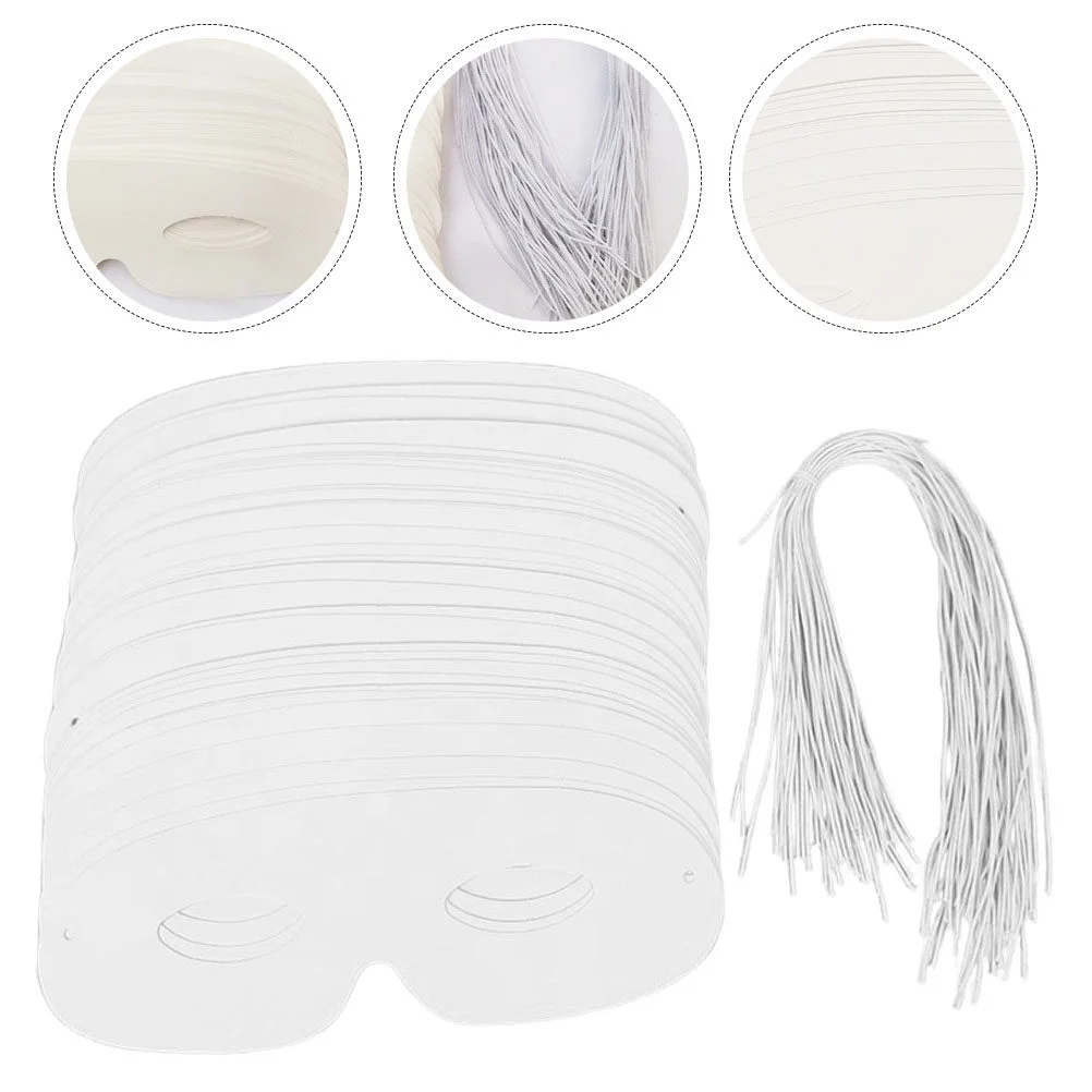 

40 Sets Blank DIY Supply Halloween Decor Prom Paper Mask Masks For Adults Masquerade Child Kids Costumes