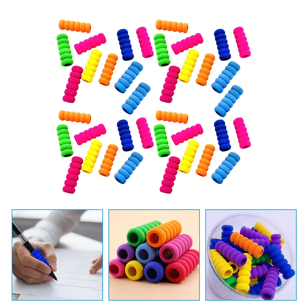 42 Pcs Trainer Color Pencils Kids Gripper Rubber Sponge Grips Posture Correction Finger Grippers