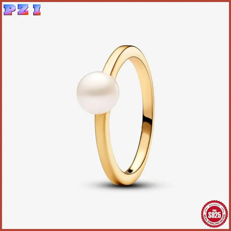 Новинка 2025 кольцо из стерлингового серебра S925 с жемчугом и розой Love подарок для