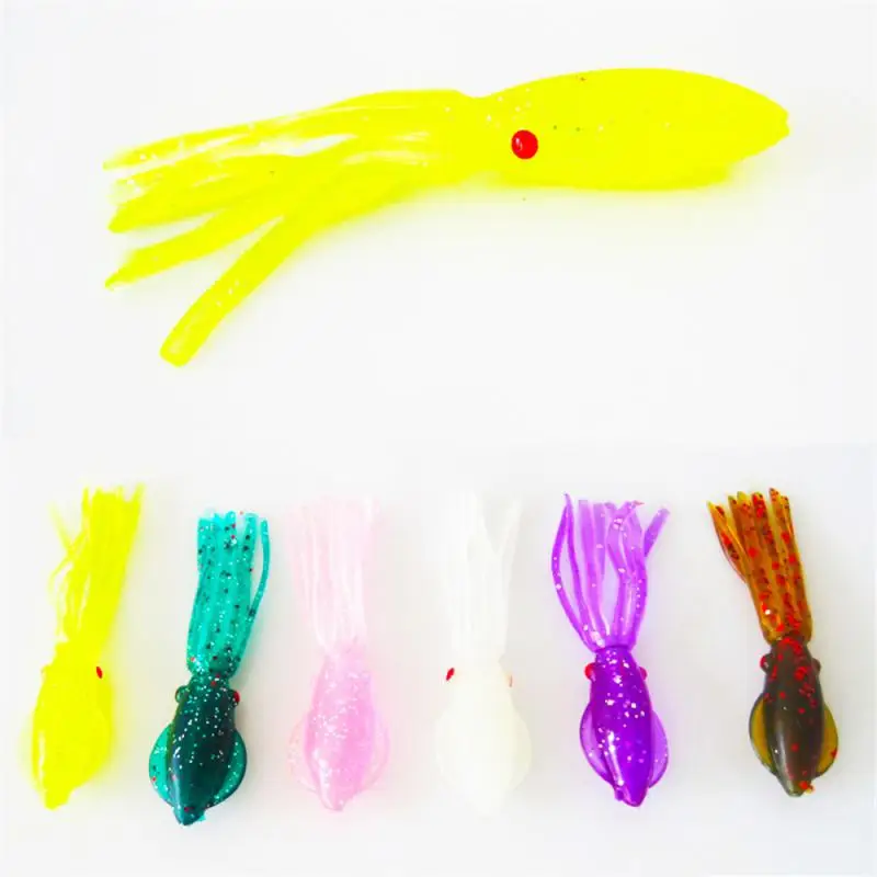 

6.5cm 3g Squid Bait Realistic Pesca Tackle Luya Bait Artificial Swimbait Attractive Fishing Gear Soft Bait Fake Bait Luminous