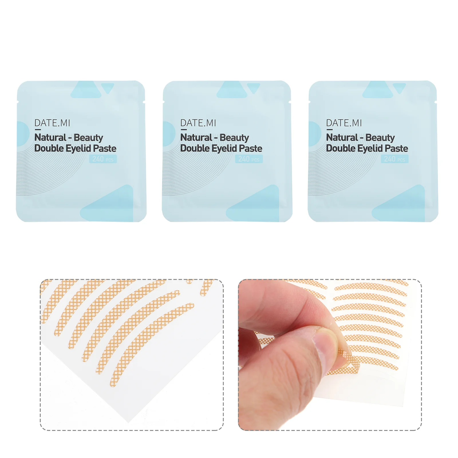 

3 Sets Double Eyelid Sticker Invisible Eyelid Lift Strips Eye Makeup Tool