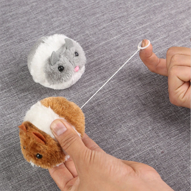 Dog Cat Toys Kitten Funny Rat Safety Plush Fur Toy Little Mouse Interactive Cute Toy Gift Shake Movement Mouse Bite Pet Products