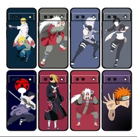 anime naruto pain cool shockproof cover for google pixel 7 6 pro 6a 5 5a 4 4a xl 5g black phone case shell tpu coque capa cover