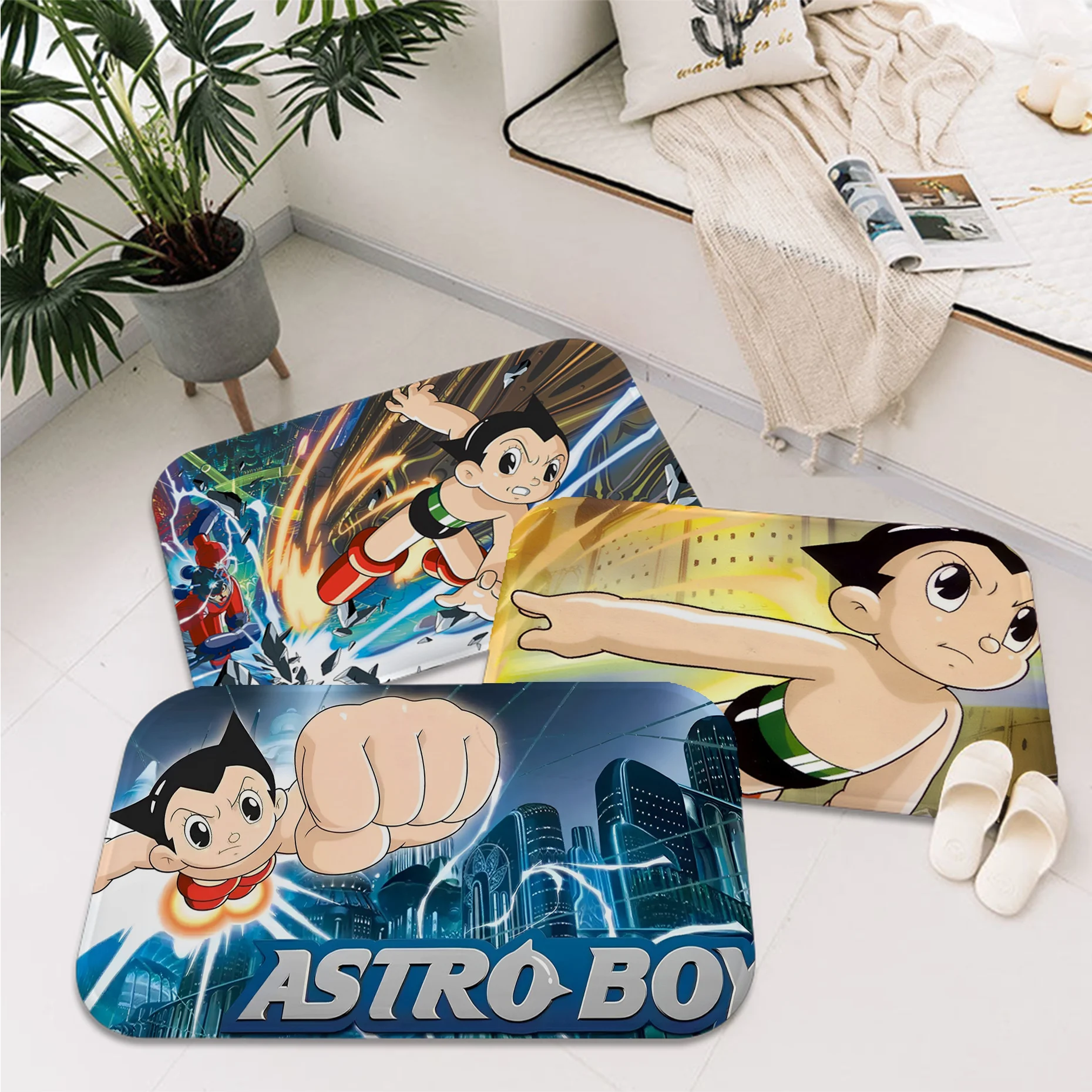 

Напольный коврик Astro boy, нескользящий ретро-коврик для кухни, гостиной, Современный домашний декор