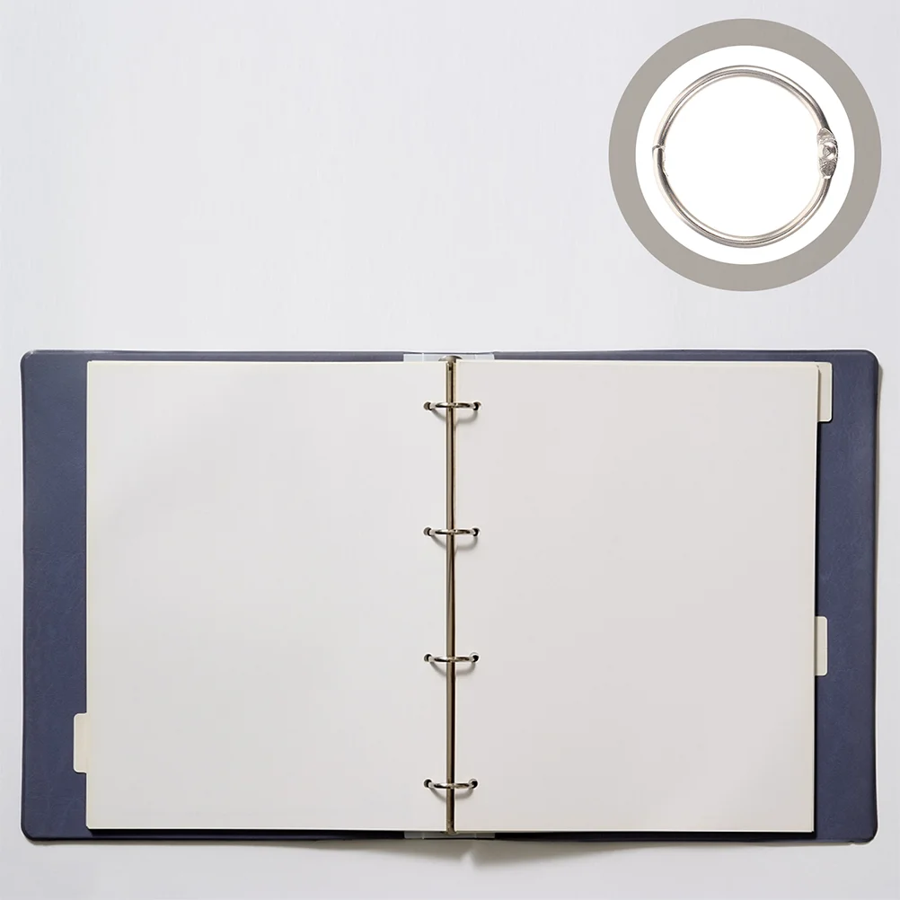 

60 Pcs Ring Practical Segmented Binder Rings Convenient Notebook Folder Supplies Round Exquisite Notepad Clips Workbook