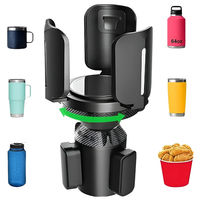 

Большой расширитель подстаканника на 64 унции для автомобиля, расширяемый адаптер подстаканника с регулируемым основанием