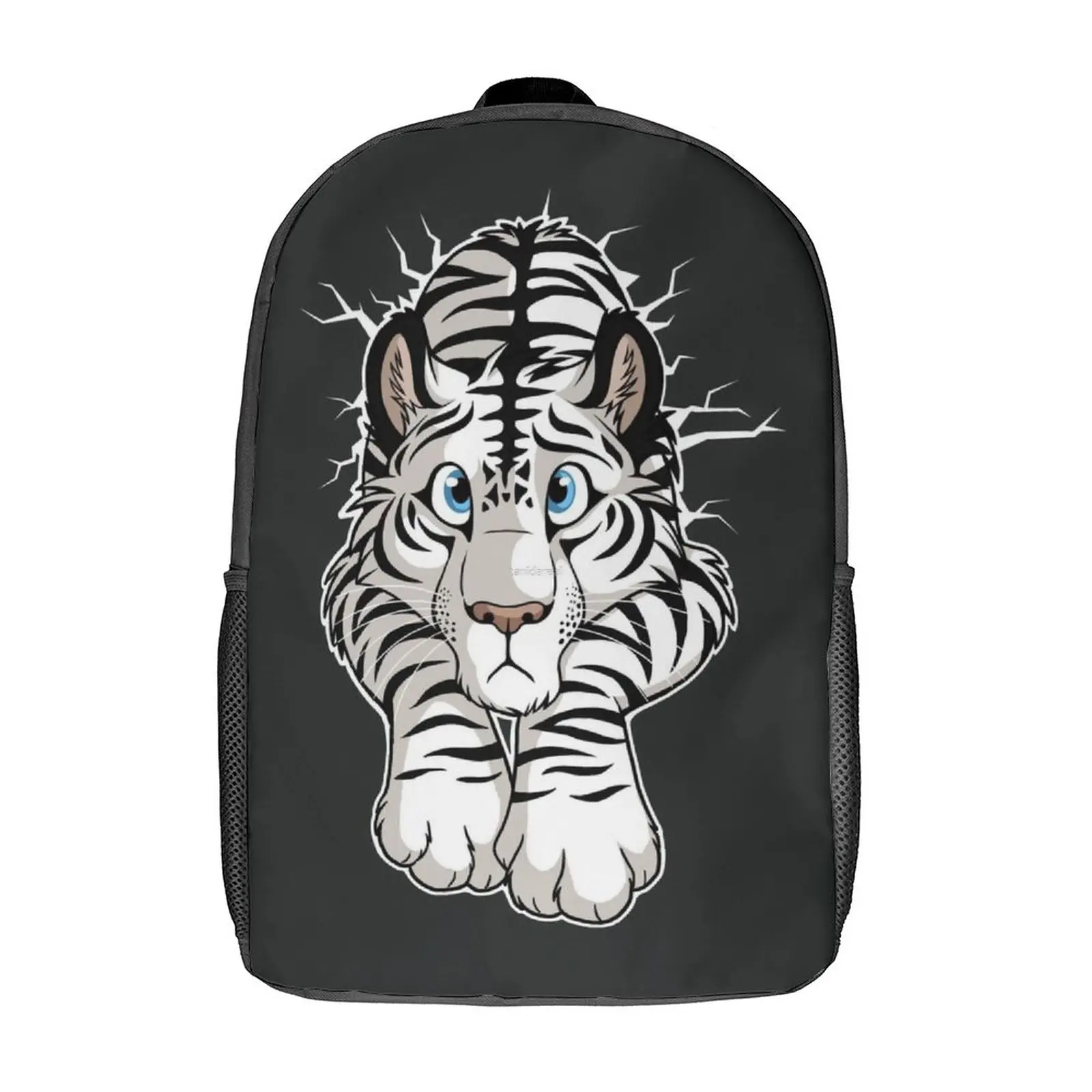 

Рюкзак с изображением белого тигра, рюкзаки для велоспорта с изображением тигра, дизайнерские мягкие школьные ранцы для мальчиков и девоче...