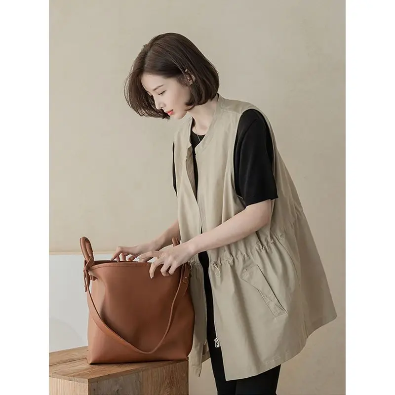 

Classic Women Long Blazer Vest Elegant Office Ladies Coat Waistcoat Causal Suits Female Sleeveless Suit Vest Coat Jacket G107