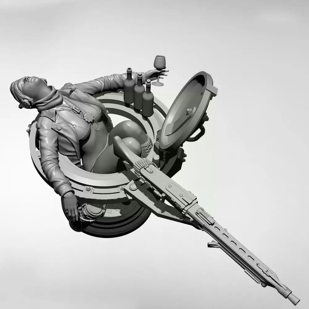 

Модель 1/24 Yufan, наборы моделей из смолы, самособранные фигурки Yfww-2082 T1q6